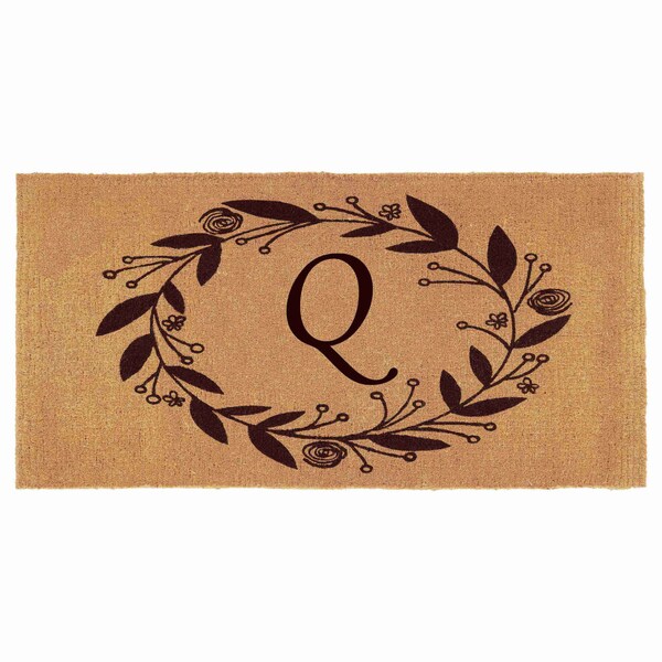 Calloway Mills Monogram Door Mat, Coir, Black, Natural, 36 in W x 72 in L 103363672Q - main